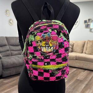 L.O.L. Surprise! BFF Vibes Sequin Backpack - Pink and Green